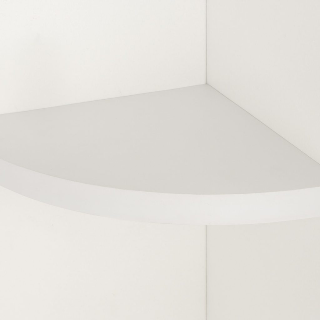 Gloss White 29.5cm Floating Corner Shelf Kit [Hudson]