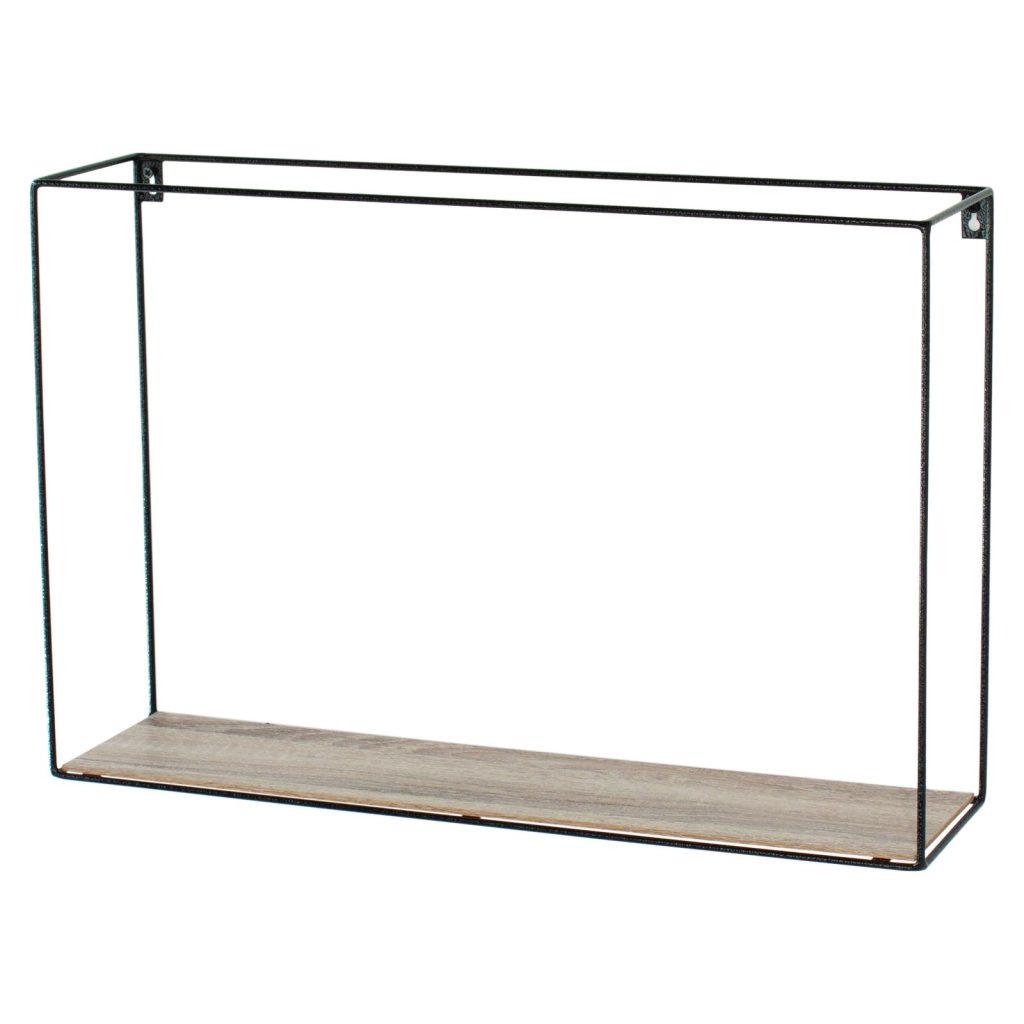 Black Rectangular Wire Display Wall Shelf [Loft]